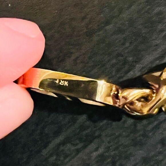 SALE 18k Stamped Gold Filled Designer Chain Necklace - Picture 3 of 4